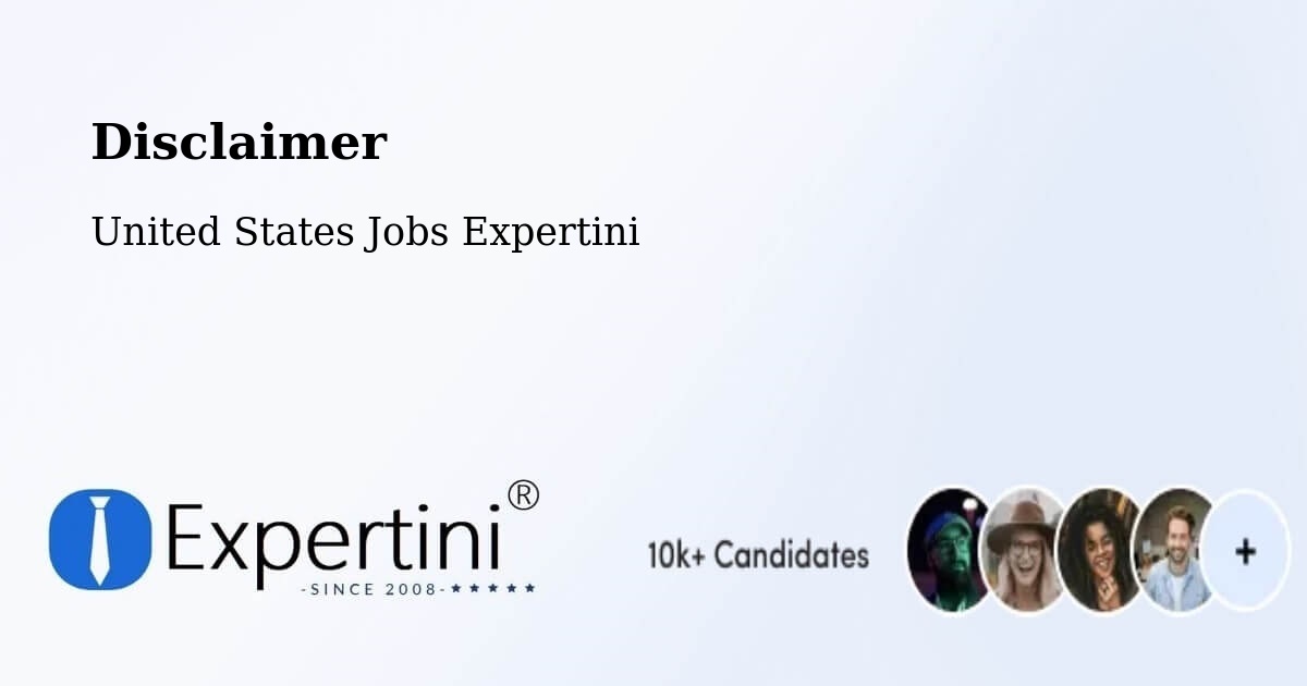 Disclaimer – Harrison - United States Jobs Expertini