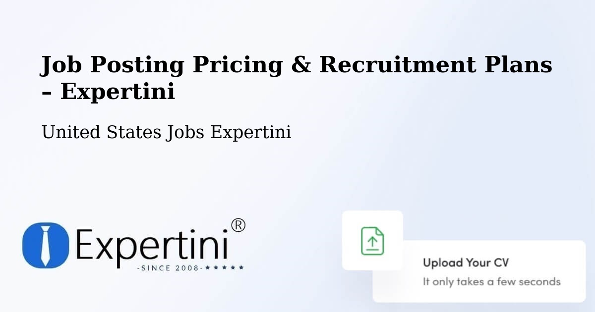 Job Posting Pricing & Recruitment Plans – Harrison - Harrison, United States Jobs Expertini
